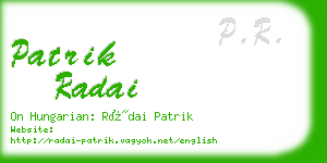 patrik radai business card